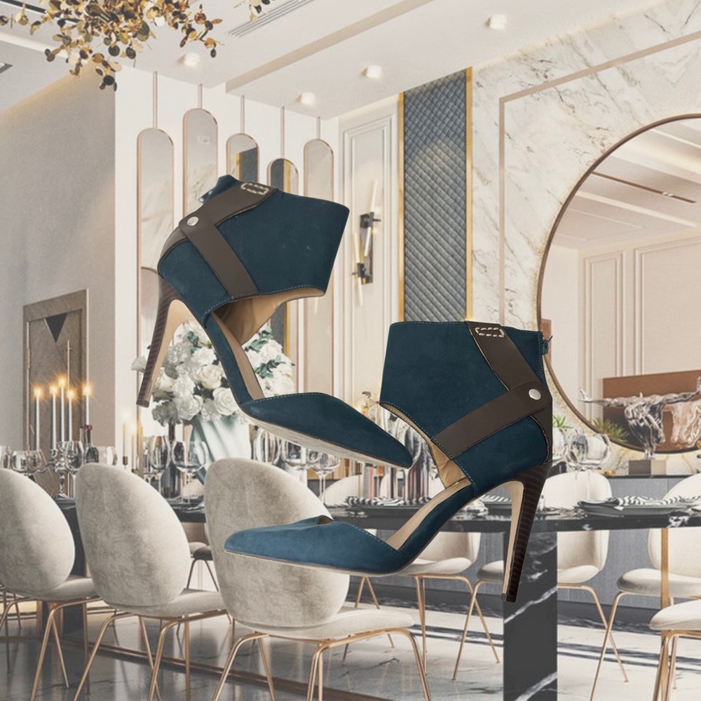 49. Just Fab Teal Heels